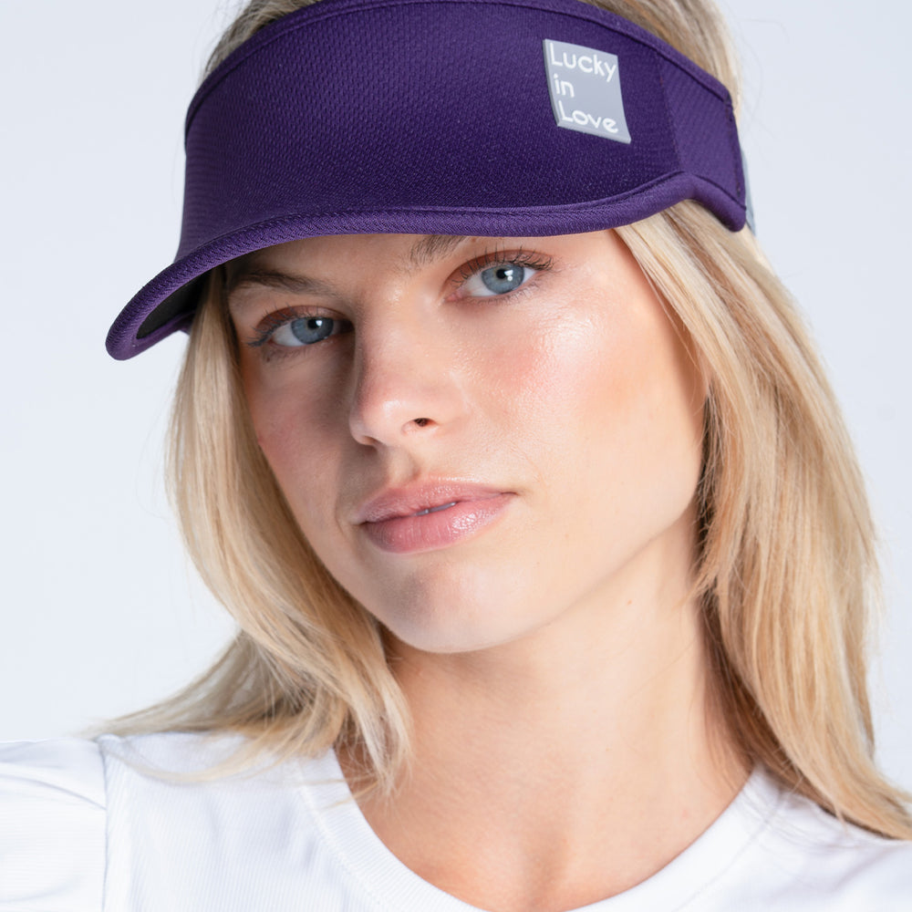 LUCKY LOGO STRETCH VISOR - PURPLE