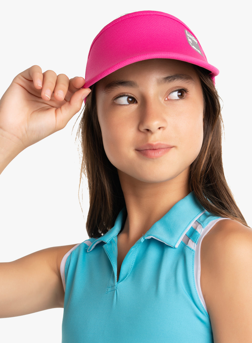 LUCKY LOGO STRETCH VISOR - SHOCKING PINK