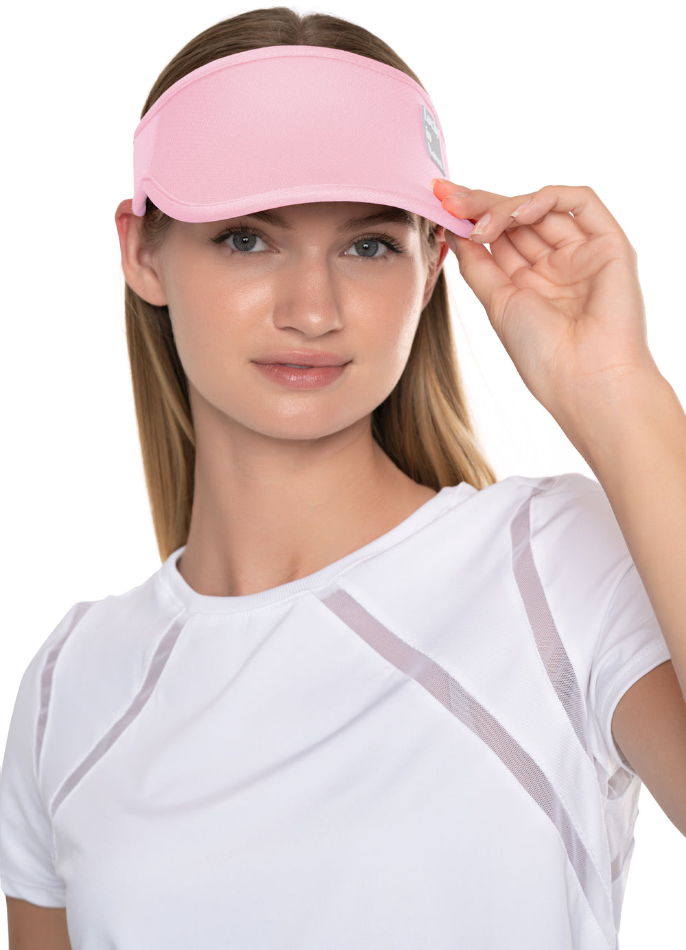 LUCKY LOGO STRETCH VISOR - PINK SAND